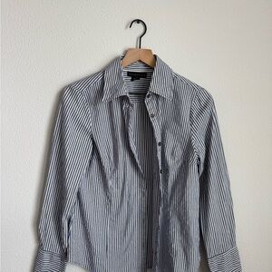 Cotton Striped Button-Up Shirt